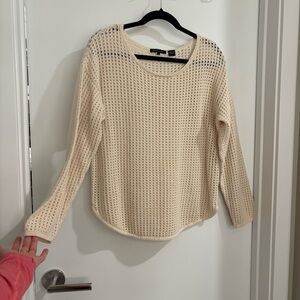 Cream Jeanne Pierre cotton knit sweater